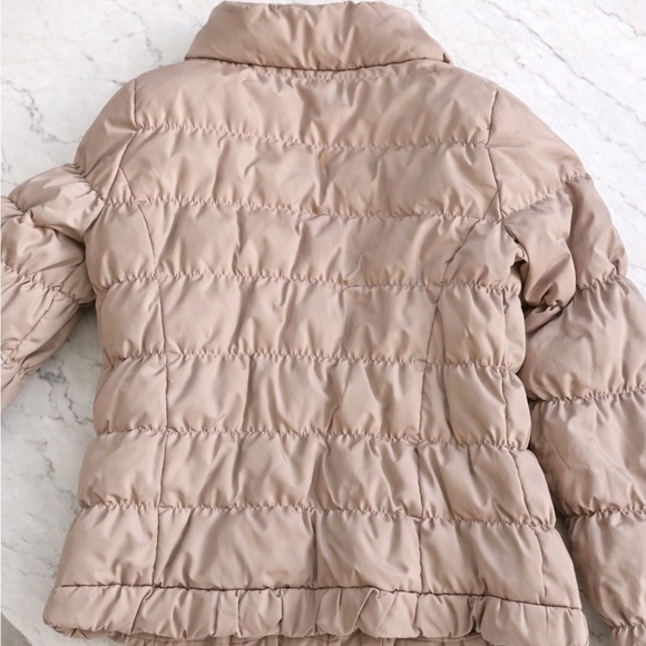 Nine West Taupe Puffer Jacket | Women’s Small | Chic High Collar - Picture 3 of 5